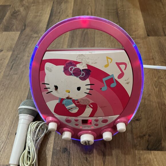 Hello Kitty Disco Party CDG Karaoke Machine CD Player With Microphone, Tested - Picture 3 of 10